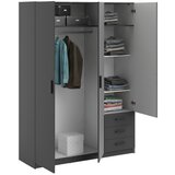 MID.YOU omara za oblačila, siva | Shoptok.si