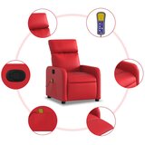  Masažni naslonjač od umjetne kože crveni | shoptok.hr
