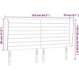  Uzglavlje s ušima tamnoplavo 163x23x118/128 cm baršunasto | shoptok.hr