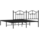  Metalni okvir za krevet s uzglavljem crni 183x213 cm | shoptok.hr
