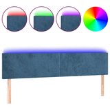  Posteljno vzglavje temno modro 160x5x78/88 cm žamet | Shoptok.si