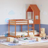 vidaXL Streha za otroško posteljo voščeno rjava 55x99x139,5cm borovina Cene