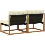  2 Komad Srednja sofa za van Čvrsto drvo akacije i Textilene | shoptok.hr