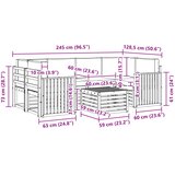  Set vanjskih sofa 7 kom. Bijela i svjetlosiva Poliester | shoptok.hr