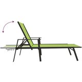  Ležalnik iz jekla in tekstila zelen, (20662948) | Shoptok.si