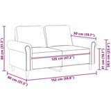  Dvosjed krem 120 cm baršunasti | shoptok.hr