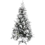  Božićno drvce sa snijegom i šiškama 225 cm PVC i PE | shoptok.hr