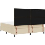  Krevet s opruga kutije s uzglavljem Krema 180 x 200 cm tkanina | shoptok.hr