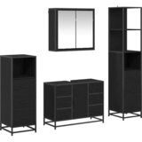  Set namještaja za kupaonicu 4 kom. Crni hrast Konstruirano drvo | shoptok.hr