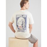 Replay Majica safir / naravno bela | Shoptok.si