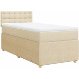vidaXL Krevet s oprugama i madracem krem 90 x 200 cm od tkanine | shoptok.hr