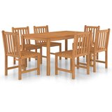  Vrtni blagovaonski set od 7 dijelova 150 x 90 cm masivno tikovino drvo | shoptok.hr