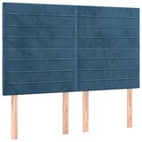 The Living Store posteljno vzglavje 4 kosa temno moder 72x5x78/88 cm žamet - vzglavje, (21418498) | Shoptok.si