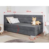 Molarem Home Dječji tapecirani krevet FARO III- 200x90 cm - Madrac T21 pjena | shoptok.hr