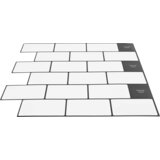  Subway pločica 50 pcs Bijela crna 30 x 30 cm Poliuretan i PET | shoptok.hr