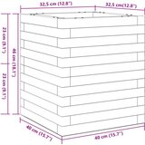vidaXL Vrtno cvetlično korito 40x40x46 cm trdna borovina | Shoptok.si