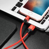 Hoco podatkovni kabel X14 Lightning na USB 1m 3A rdeč pleten | Shoptok.si