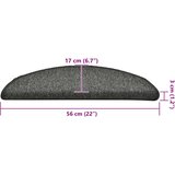  Prostirke za stepenice 30 kom 56x17x3 cm tamno sive poluokrugle | Eponuda.com