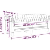  Dvosjed Chesterfield tamnosivi od tkanine | shoptok.hr