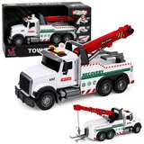  Construction Truck with Adjustable Crane Lights Sounds White 1:14 | Shoptok.si