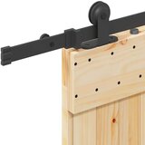 vidaXL Drsna vrata s kompletom vodil 85x210 cm trdna borovina | Shoptok.si