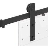 vidaXL Komplet opreme za drsna vrata 152 cm jeklo črne barve | Shoptok.si