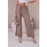 Kesi Wide viscose trousers Fango Cene