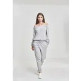 Urban Classics Ladies Cold Shoulder Terry Jumpsuit grey