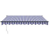 Automatska tenda na uvlačenje plavo-bijela 3,5 x 2,5 m | shoptok.hr