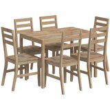  7-dijelni blagovaonski set od masivnog bagremovog drva | shoptok.hr