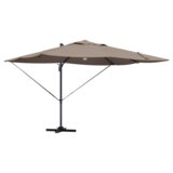 vidaXL Kantilever senčnik - Taupe Taupe Tkanina Velik | Shoptok.si