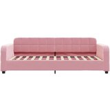  Dnevni krevet na razvlačenje ružičasti 90 x 200 cm baršunasti | shoptok.hr