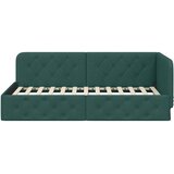  Kutni okvir kreveta Tamnozelena 100 x 200 cm tkanina | shoptok.hr
