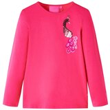 vidaXL Dječja majica dugih rukava jarkoružičasta 140 | shoptok.hr