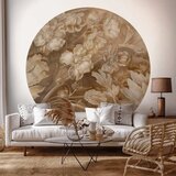  Okrugla fototapeta - Carved plant and flower ornaments 140x140 | shoptok.hr