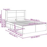  Konstrukcija postelje z vzglavjem Dimljeni oreh 150 x 200 cm, (5000104029) | Shoptok.si