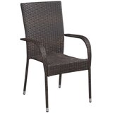vidaXL 5-delni Vrtni Jedilni Set Rjava Poli Ratan | Shoptok.si