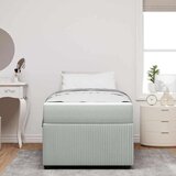  Posteljni okvir z vzmetnico Svetlo siva 80 x 200 cm Žamet, (5000069986) | Shoptok.si
