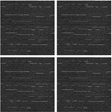  Tepih pločica Prugasta Crna 50 x 50 cm 4 pcs PP i bitumen | Shoptok.si
