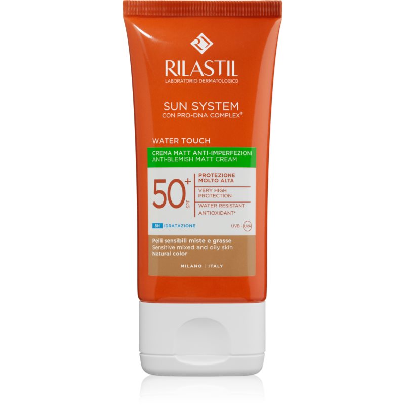 Sun System Water Touch zaščitna tonirana krema za obraz za mastno in mešano kožo SPF 50+ 50 ml