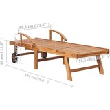  Ležalnik 2 kosa trdna tikovina, (20662326) | Shoptok.si