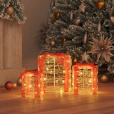 Dekoracija Poklon Kutije 3 pcs Topla bijela 20 x 20 x 21 cm | shoptok.hr