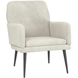  Fotelja krem 62 x 79 x 79 cm baršunasta | shoptok.hr