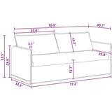 SOFA Tamno siva 195 x 82 x 85 cm Metal | shoptok.hr