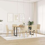  Blagovaonske stolice od tkanine 6 kom krem | shoptok.hr