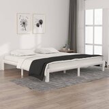  Okvir za krevet od masivne borovine bijeli 200 x 200 cm | shoptok.hr