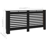  Pokrov za radijator crni 172 x 19 x 81 cm mdf | shoptok.hr
