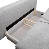 Venda ZOFA S POSTELJNO FUNKCIJO, siva tekstil | Shoptok.si