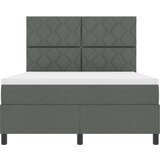 vidaXL tamnosivi krevet s oprugama i madracem 140x190 cm | shoptok.hr