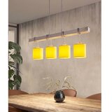 Brilagi LED luster na sajli NUBILA 4xE27/60W/230V siva/žuta | Eponuda.com